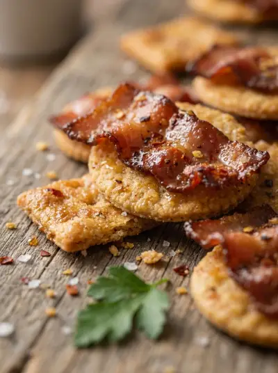 Candied Turkey Bacon Crackers Recipe