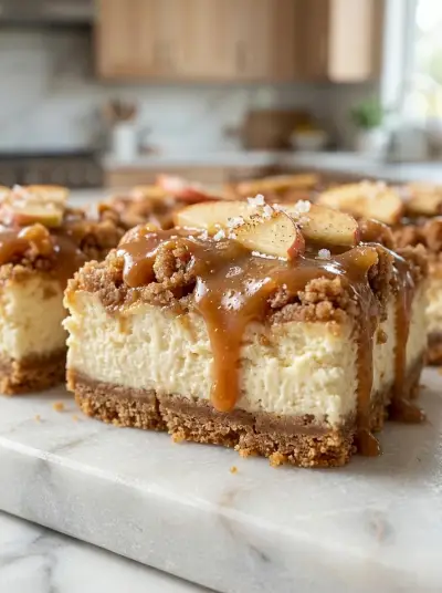 Caramel Apple Cheesecake Bars