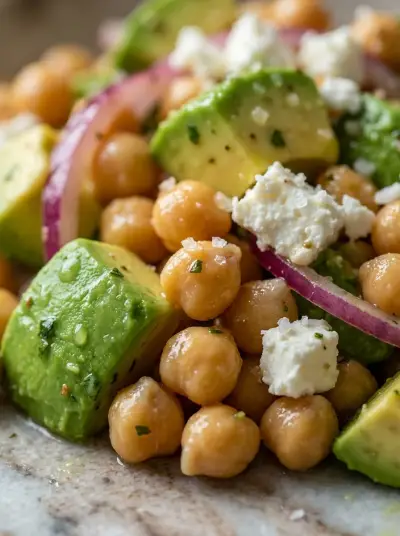 Chickpea Feta Avocado Salad Recipe