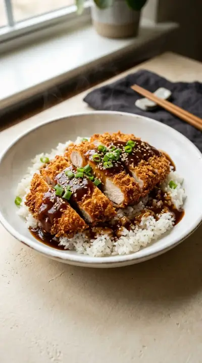 Crispy Chicken Katsu with Tonkatsu Sauce