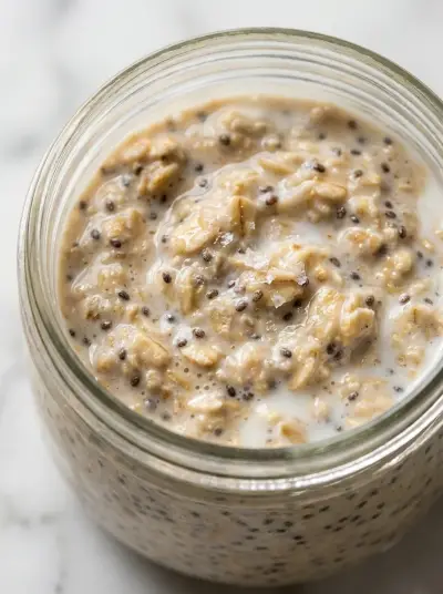 Healthy Overnight Oats With Chia Seeds And Yogurt