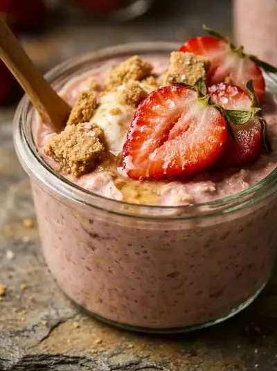 Strawberry Cheesecake Overnight Oats