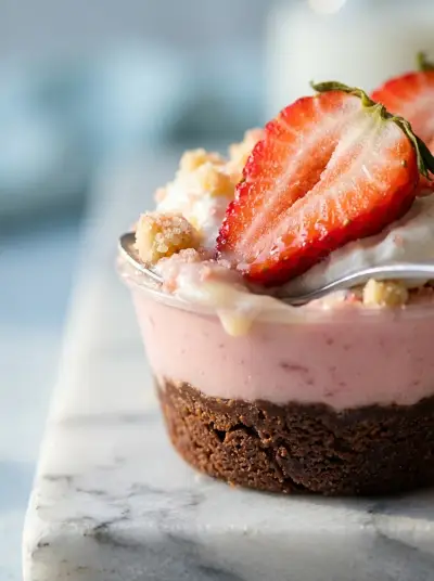 Strawberry Shortcake Pudding Cups