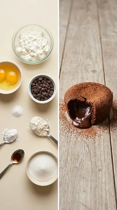 Cottage Cheese Lava Cake – Chocolate Protein Dessert - ready to serve