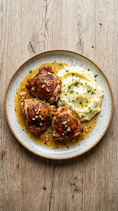 Garlic Butter Chicken Thighs – Easy Dinner Recipe - cooking process