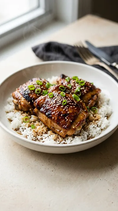 Baked Chicken Thighs in Honey Soy Sauce