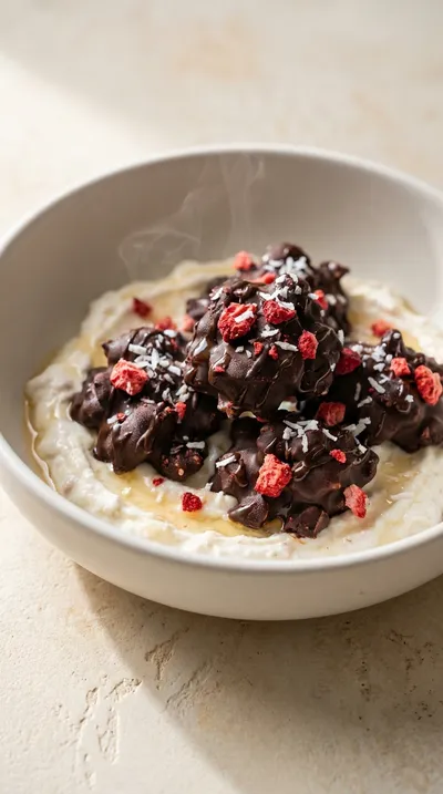 Decadent Chocolate Strawberry Greek Yogurt Clusters