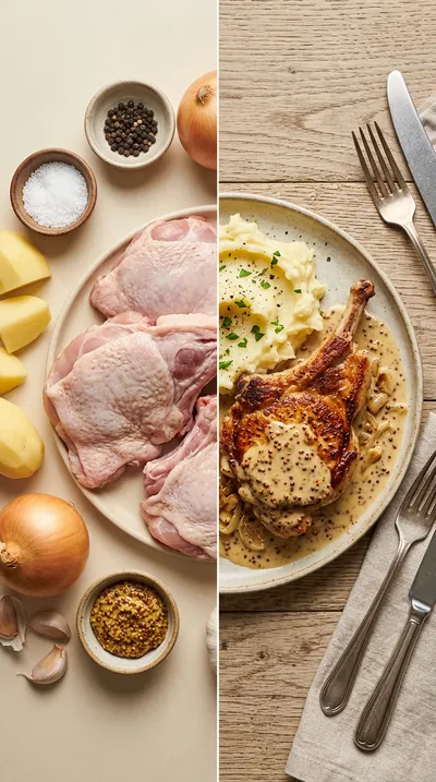 French Mustard Chicken Recipe - ready to serve