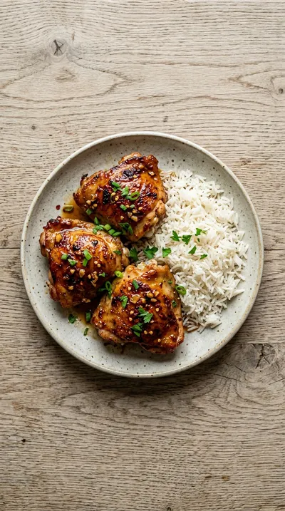 Honey Garlic Chicken Thighs - ingredients preparation