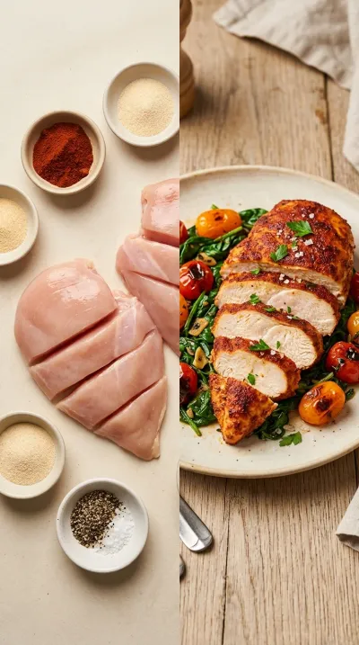 Juicy Air Fryer Chicken Breast (Never Dry) - ready to serve