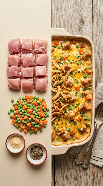 No Peek Chicken Casserole – Easy Dump‑and‑Bake - ready to serve