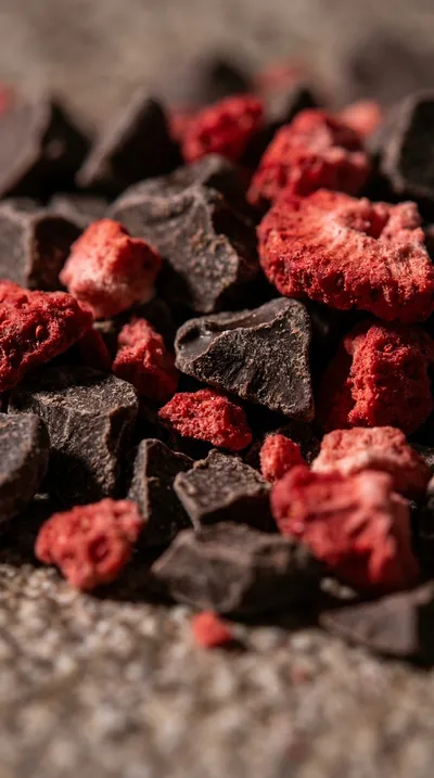 Decadent Chocolate Strawberry Greek Yogurt Clusters - ingredients preparation
