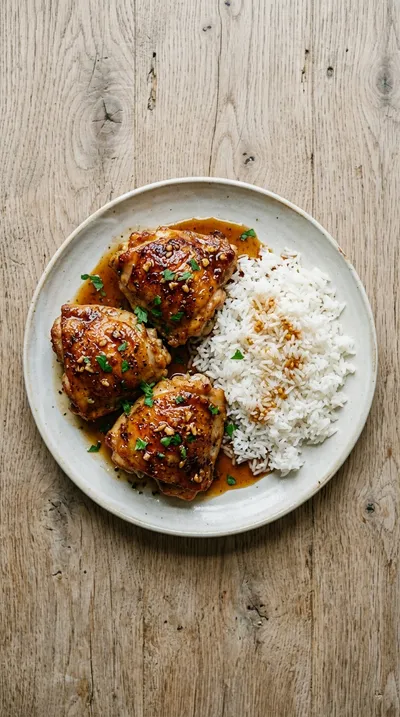 Honey Garlic Chicken Thighs – Easy Weeknight Dinner - cooking process
