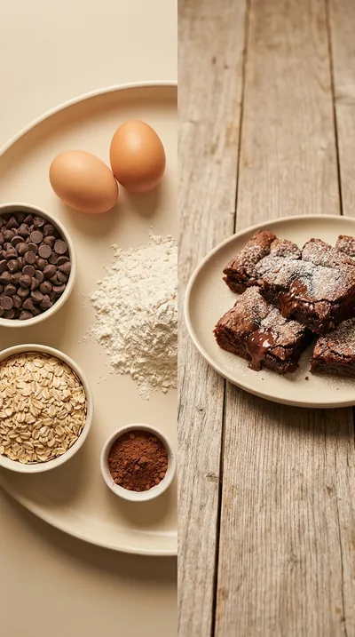 Brookies – Chewy Chocolate Cookie Brownies - ready to serve