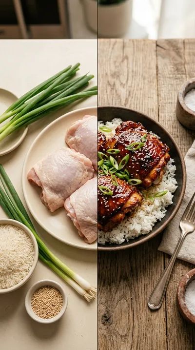 Crispy Hoisin Chicken Thighs Recipe - ready to serve
