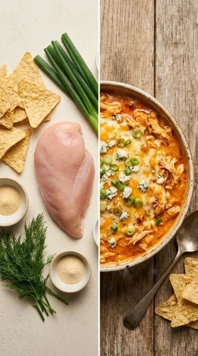 Buffalo Chicken Dip - Easy Appetizer Recipe - ready to serve