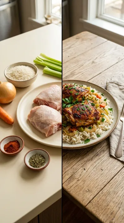 Ultimate Chicken Thighs and Rice Recipe for Busy Nights - ready to serve