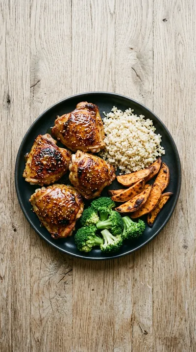 Baked Honey Mustard Chicken Thighs - ingredients preparation