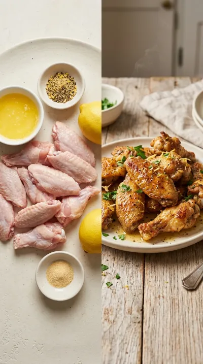 Air Fryer Lemon Pepper Chicken Wings - ready to serve