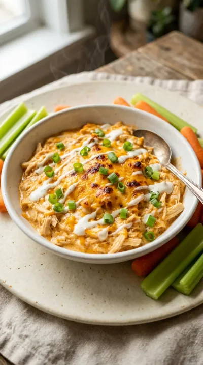 5-Ingredient Crockpot Buffalo Chicken Dip