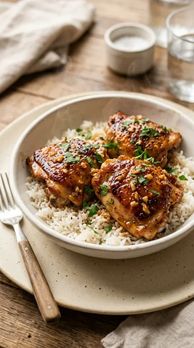Honey Garlic Chicken Thighs Recipe