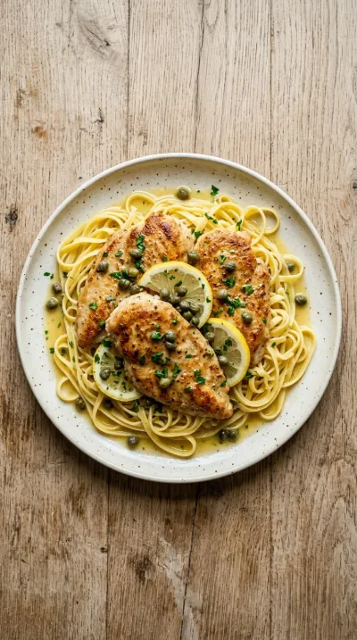 Lemon Butter Chicken Piccata - cooking process