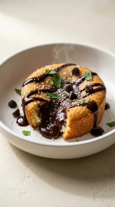 Cottage Cheese Lava Cake – Chocolate Protein Dessert