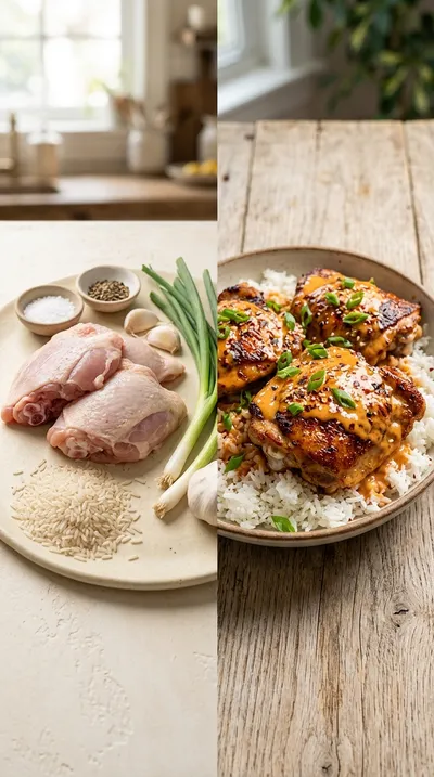 Skillet Bang Bang Chicken Thighs - ready to serve