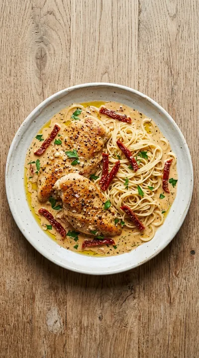 Marry Me Chicken: Creamy Sun‑Dried Tomato Skillet - cooking process