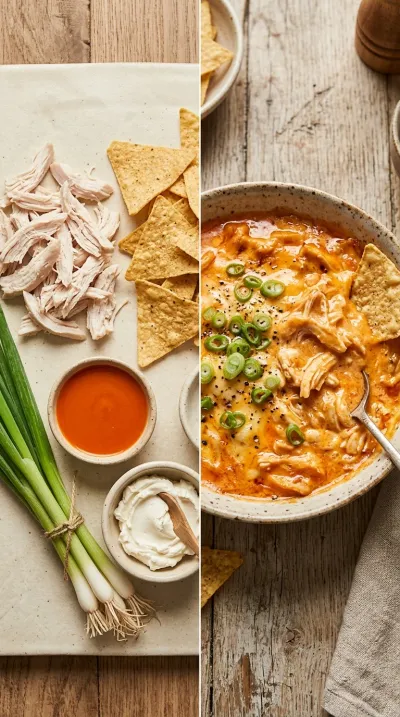 Slow Cooker Buffalo Chicken Dip - ready to serve