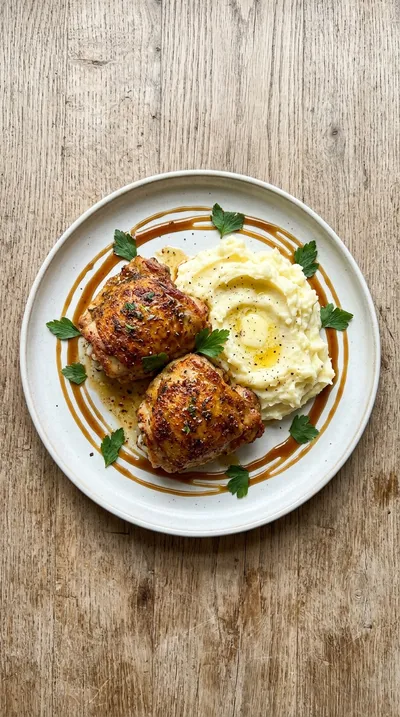 Crispy Air Fryer Chicken Thighs - ingredients preparation
