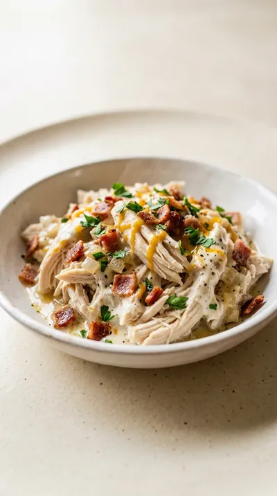 Crockpot Ranch Turkey Bacon Cheddar Crack Chicken