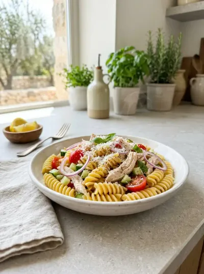 Pasta Salad with Chicken & Parmesan