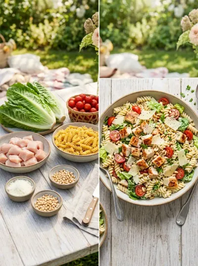 Chicken Caesar Pasta Salad - ready to serve