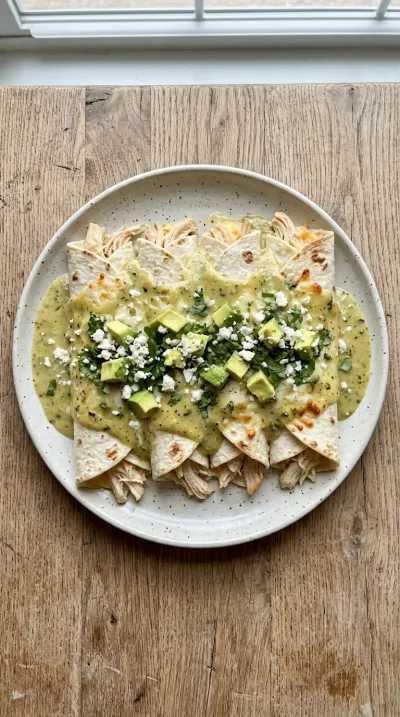Creamy White Chicken Enchiladas – Easy Mexican Dinner - cooking process