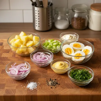 Best American Potato Salad Recipe - cooking process