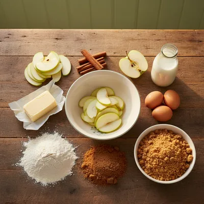 Apple Crumb Cake with Cinnamon Apple Drizzle - cooking process