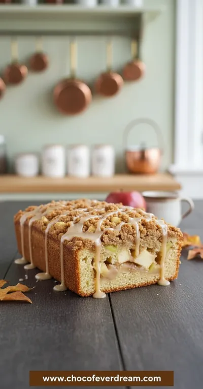 Apple Crumb Cake with Cinnamon Apple Drizzle