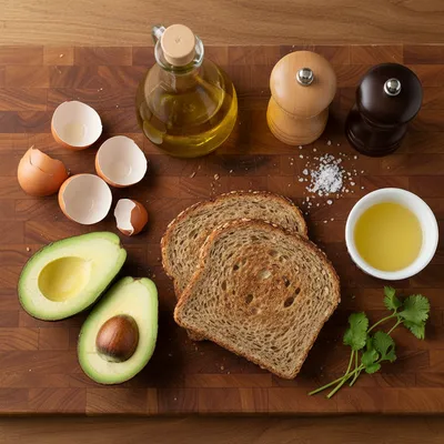 Avocado Egg Toast – Easy Breakfast Delight - cooking process