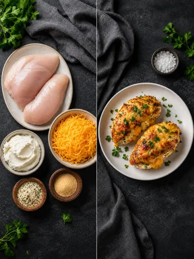 Baked Crack Chicken Breasts - ready to serve
