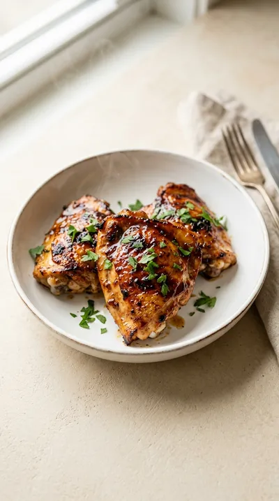Caramelized BBQ Chicken Thighs - Easy Oven Recipe