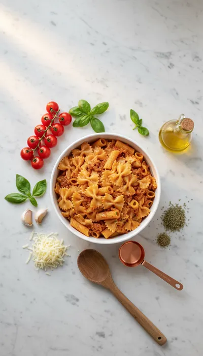 Baked Italian Sunset Pasta - cooking process