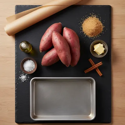 Baked Japanese Sweet Potatoes (Yaki Imo) Recipe - cooking process