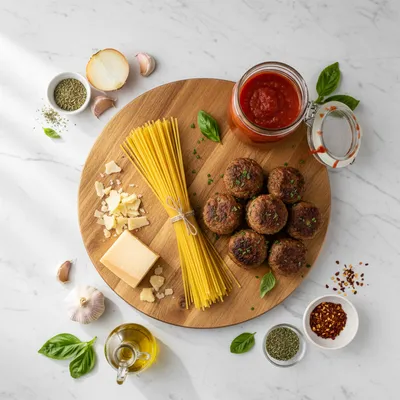 Baked Spaghetti and Meatballs Casserole - cooking process