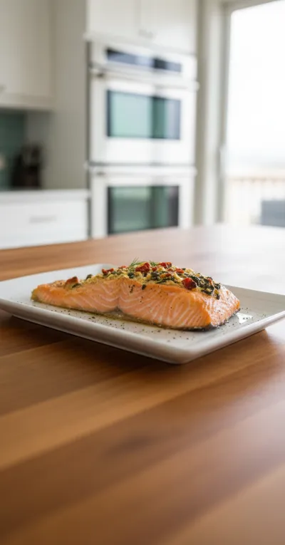 Baked Stuffed Salmon With Spinach and Feta