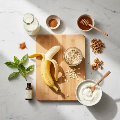 Banana Bread Overnight Oats - cooking process