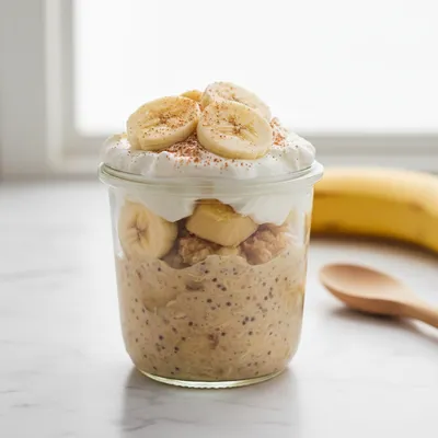 Banana Cream Pie Overnight Oats Recipe