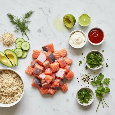 Bang Bang Salmon Bites Bowl - ready to serve