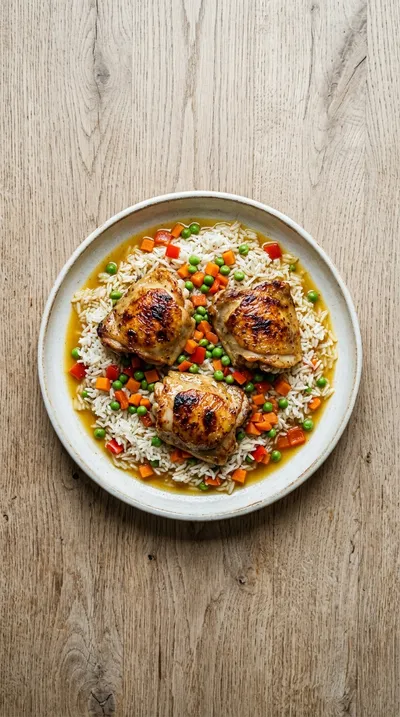 One-Pot Chicken and Rice Recipe - cooking process