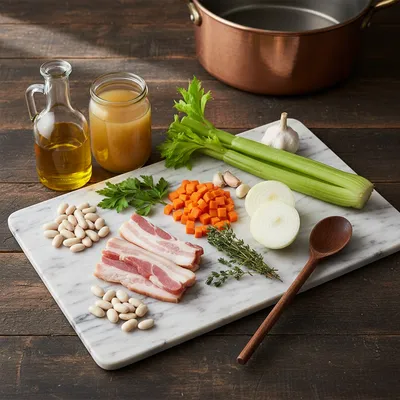 Bean With Turkey Bacon Soup – Hearty Comfort Food - cooking process